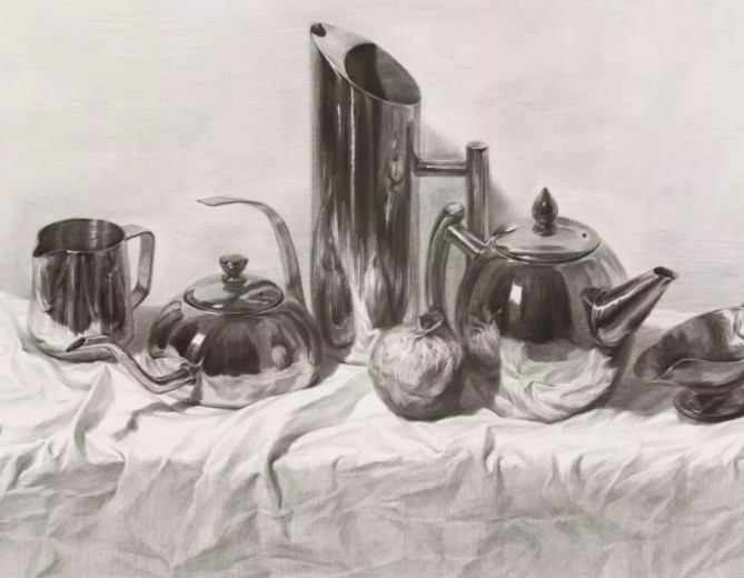 素描里非常難的質感，如何表現的？